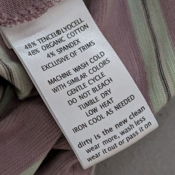 Toad & Co Dress Rufflita Size Medium Striped Sleeveless Granola Hiking Camping - Picture 7 of 11